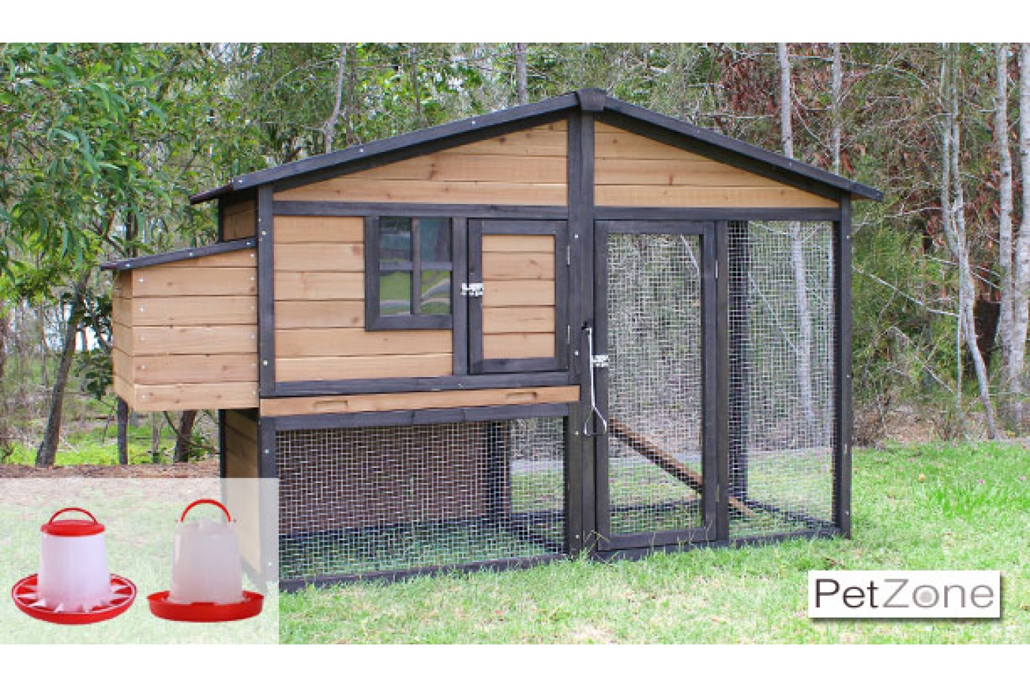 Brunswick A Frame Chicken Coop Package with Feeders